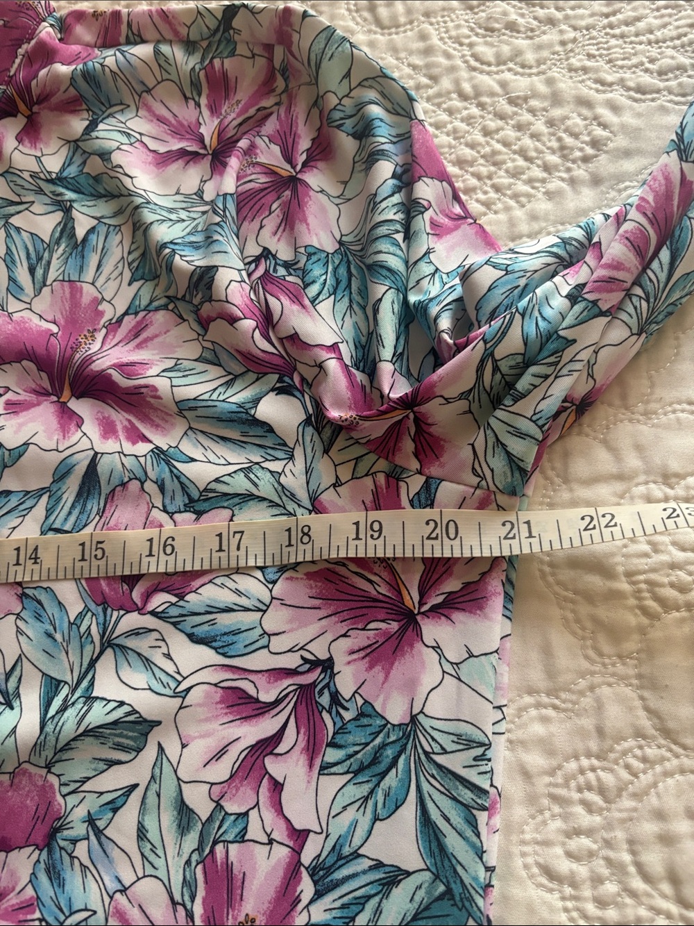 Tommy Bahama Active Floral Zip-Up Top and Ruffle Skirt Set - Pink & Teal Bloom - Picture 9 of 13